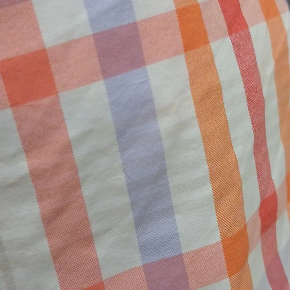 Orange and White Plaid Shirt - Picture 7 of 7